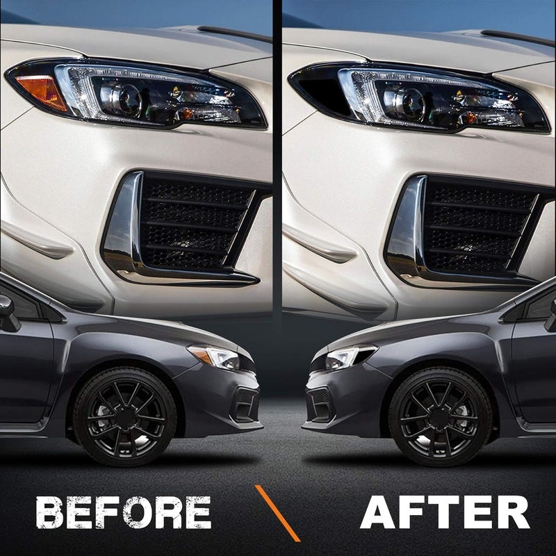 NDRUSH Blackout Headlight & Taillight Vinyl Tint Film, Precut Overlay, Tail Light Wrap Cover Compatible with Subaru WRX/WRX STI 2015-2020 - Image 2